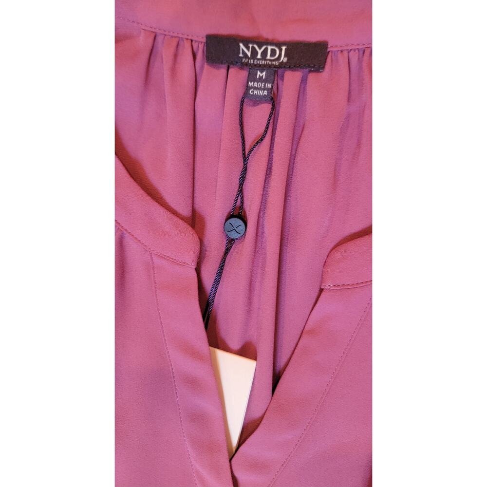 NYDJ Pintuck Pleat Back Blouse – Mauve Mist (NWT)-Size Medium - Picture 2 of 7